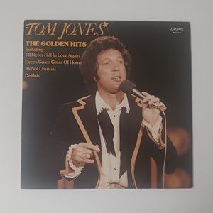 Vintage Tom Jones The Golden Hits vinyl record, 1987 original record